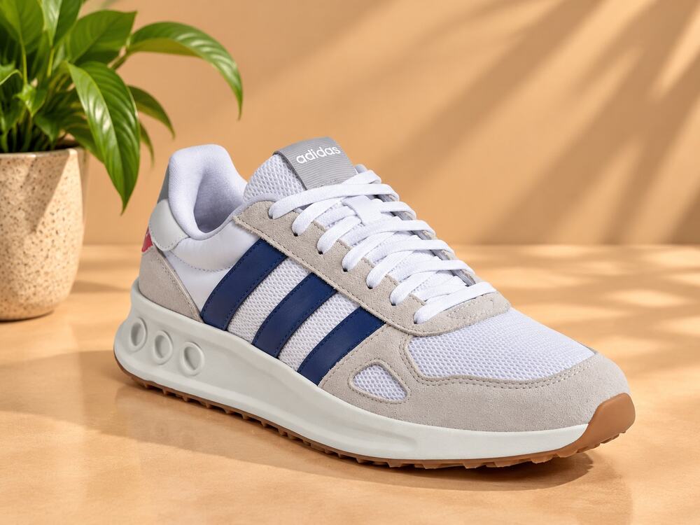 NWT Adidas Men's Run 84, White/Team Royal Blue/Grey, 9